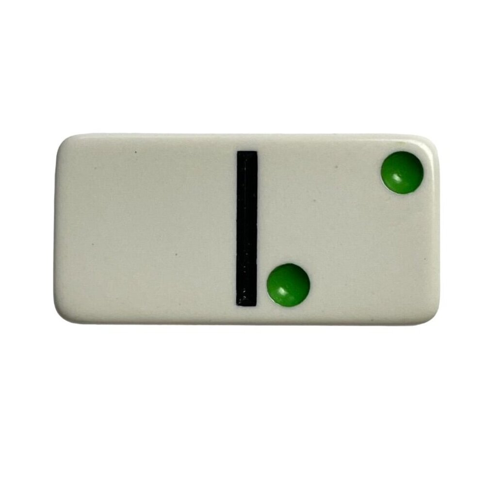 Double Twelve Dominoes Replacement Tile 0 2 Color Dot Vintage 1998 mq